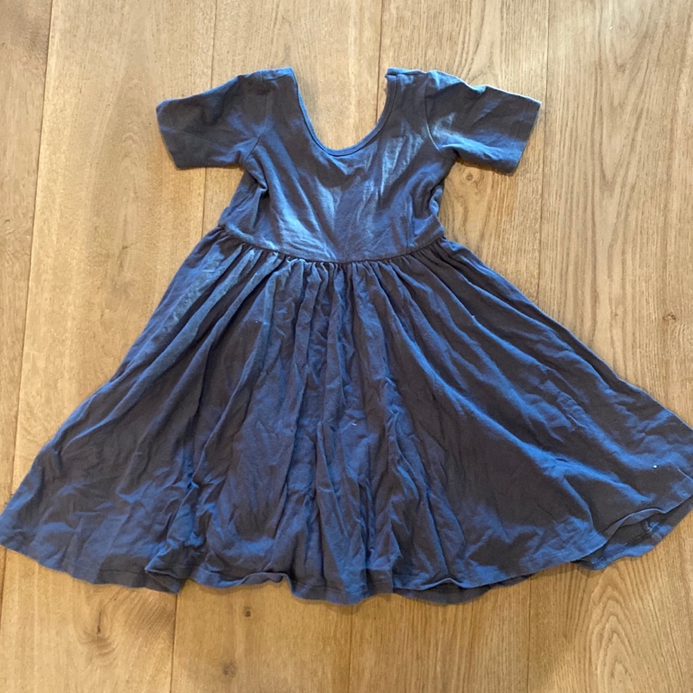 Alice + Ames Short Sleeve Twirl Dress Grey